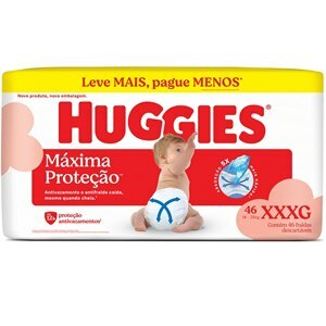 Fralda Huggies Máxima Proteção Xxxg - 46 Unidades