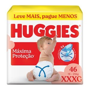 Fralda Huggies Máxima Proteção Xxxg 46 Unidades