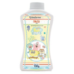 Talco Bob Esponja Sanfarma Baby 100G