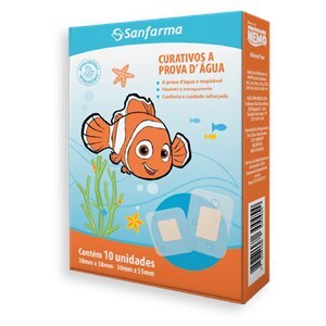 Curativo A Prova D'água Nemo Sanfarma 10 Unidades