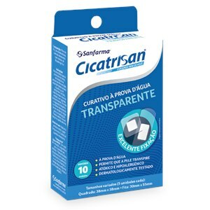 Curativo À Prova D'água Transparente Variados Cicatrisan 10 Unidades