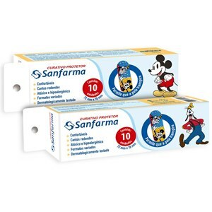 Curativo Mickey E Amigos Sanfarma 10 Unidades