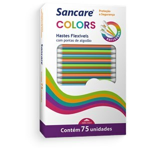 Hastes Flexíveis Colors Sancare 75 Unidades