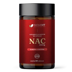Nac Acetilcisteína 650mg Inova Vit 60 Cápsulas