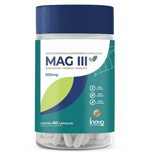 Mag Iii Bisglicinato + Taurato + Dimalato 500Mg Inova Vit 60 Cápsulas