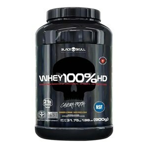 Whey Protein Black Skull 100% Hd Sabor Cookies & Cream Pote 900G