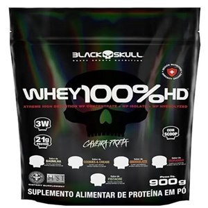 Whey Protein Black Skull 100% Hd Sabor Chocolate Refil 900G