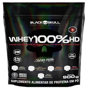 Whey Protein Black Skull 100% Hd Sabor Cookies & Cream Refil 900G