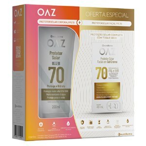 Protetor Solar Corpo Fps70 Creme Oaz 200Ml+Facial 40Ml Kit