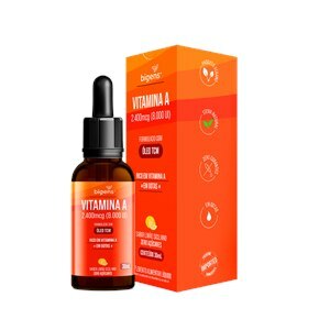 Vitamina A 8000Ui Gotas Com Óleo Tcm Sabor Limão Siciliano 30Ml