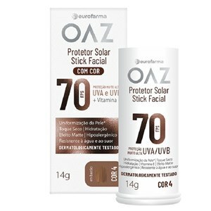 Protetor Solar Facial Fps70 Stick Cor 04 Oaz 14G