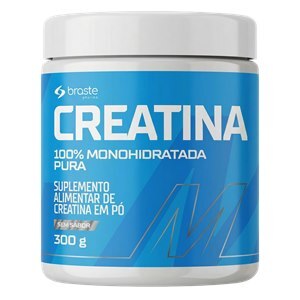 Creatina Monohidratada 100% Pura Sem Sabor Brasterápica 300g 