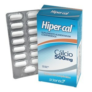Cálcio - Hiper-Cal 500Mg 60 Comprimidos 