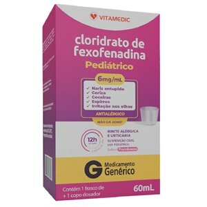 Fexofenadina 6mg/Ml Suspensão Oral Copo 60ml - Vitamedic Genérico (Allegra)