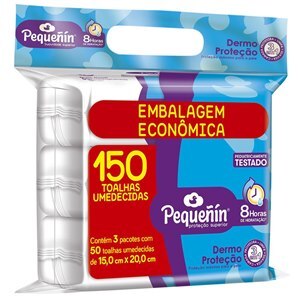 Toalhas Umedecidas Pequeñín Dermo Proteção 150 Unidades