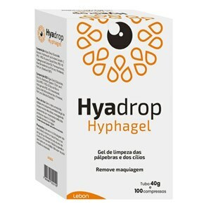 Hyadrop Hyphagel Gel De Limpeza Das Pálpebras E Cílios 40g + 100 Compressas