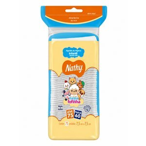 Algodão Nathy Baby Quadrado 75 Unidades