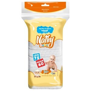 Algodão Nathy Baby Quadrado 75 Unidades