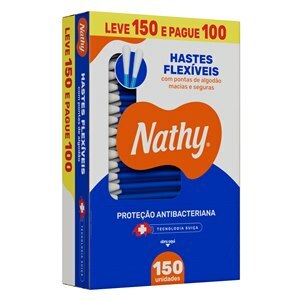 Hastes Flexíveis Nathy 150 Unidades