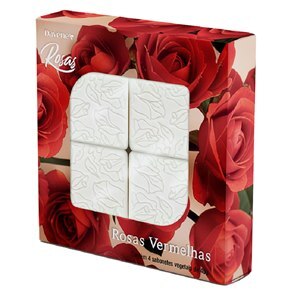 Sabonete Davene Rosas Vermelhas Kit 40g 4 Unidades