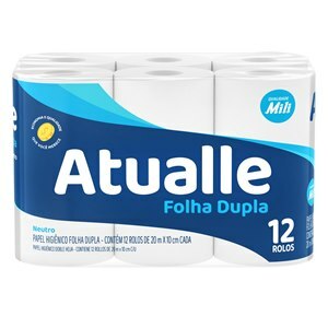 Papel Higiênico Atualle Neutro Folha Dupla 12 Rolos