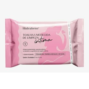 Toalha Umedecida De Limpeza Íntima Hidrabene 25 Unidades