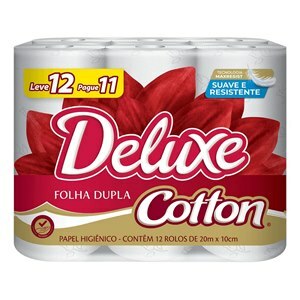 Papel Higiênico Deluxe Folha Dupla Leve 12 Pague 11 Rolos