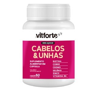Vitforte Cabelos E Unhas 60 Cápsulas