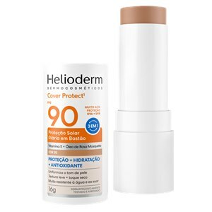 Protetor Solar Facial Em Bastão Helioderm Cor 30 Cover Protect Fps90 16g