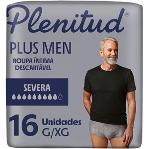Roupa Íntima Plenitud Plus Men G/Xg 16 Unidades