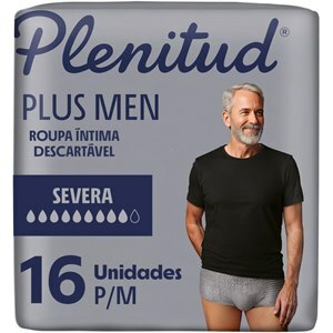 Roupa Íntima Plenitud Plus Men P/M 16 Unidades