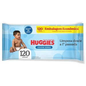 Toalhas Umedecidas Huggies Higiene Diária 120 Unidades