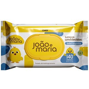 João E Maria Lenço Umedecido Bebê Limpinho 140 Unidades