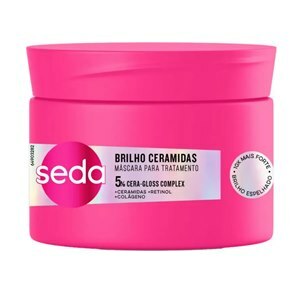 Máscara De Tratamento Capilar Seda Brilho Ceramidas 5% Cera Gloss Complex 300g