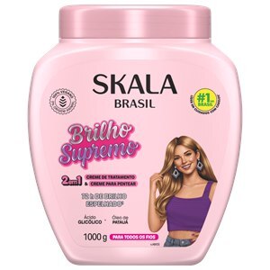 Creme Para Pentear Skala Brasil Brilho Supremo 2 Em 1 1kg