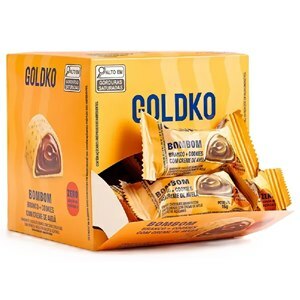 Bombom Branco + Cookies Com Creme De Avelã Goldko 15g