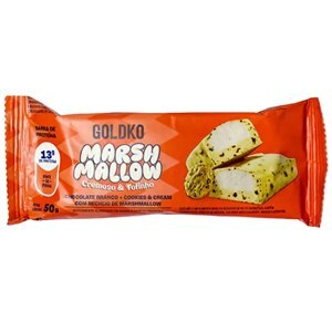 Barra De Proteína Chocolate Branco + Cookies Com Marshmellow 50g