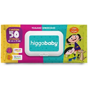Toalhas Umedecidas Higgo Baby Show da Luna 50 Unidades