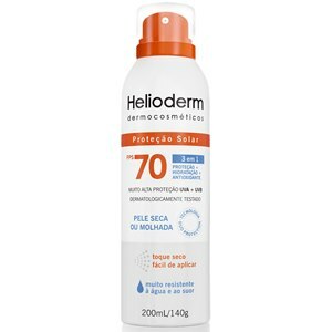 Protetor Solar Aerossol Helioderm 3 em 1 Fps 70 200ml