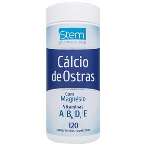 Cálcio De Ostras + Magnésio & Vitaminas A, B6, D3, E Stem 120 Comprimidos