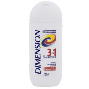 Shampoo Dimension Anticaspa 3 Em 1 Para Cabelos Normais A Secos 200Ml