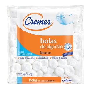 Algodão Cremer Bolas Brancas 95G
