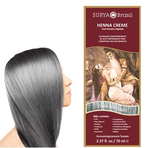 Tintura Surya Henna Creme Cinza Prateado
