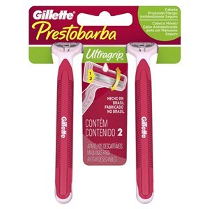 Aparelho De Depilação Gillette Prestobarba Ultragrip Móvel 2 Unidades