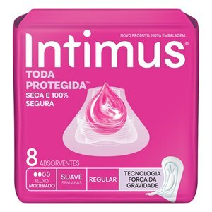 Absorvente Intimus Toda Renovada Cobertura Suave Sem Abas - 8 Unidades