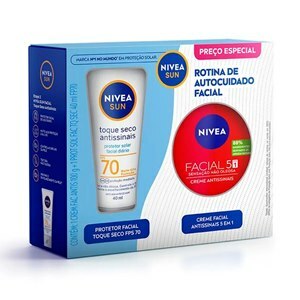 PROTETOR SOLAR FACIAL NIVEA SUN ANTISSINAIS FPS70 40ML + CREME FACIAL ANTISSINAIS 5 EM 1 100G