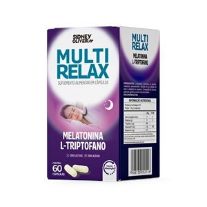 MELATONINA+TRIPTOFANO+VITAMINA B1 MULTI RELAX 60 CÁPSULAS SIDNEY OLIVEIRA