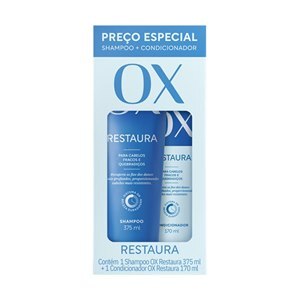 SHAMPOO + CONDICIONADOR KIT OX RESTAURA 375ML+170ML