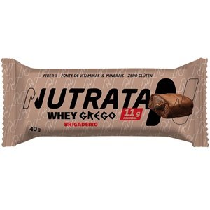 Barra De Proteína Whey Grego Sabor Brigadeiro Nutrata 40g