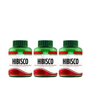 Hibisco 500Mg Vitalab 60 Cápsulas - 3 Unidades